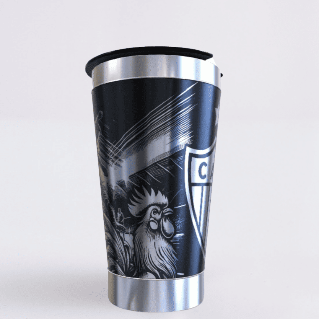 Atlético Mineiro – Copo Térmico Preto Personalizado 360° a Laser + Brinde