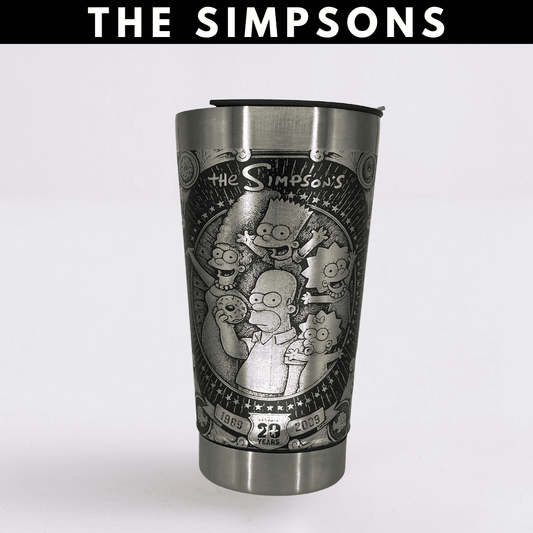 The Simpsons – Copo Térmico Preto Personalizado 360° a Laser + Brinde