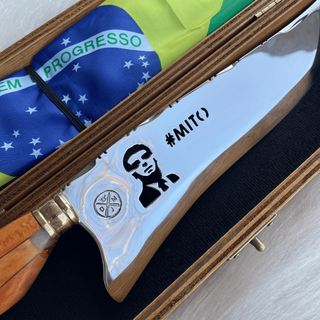 Faca Picanheira Mito 4mm | Bainha + Seu Nome Grátis