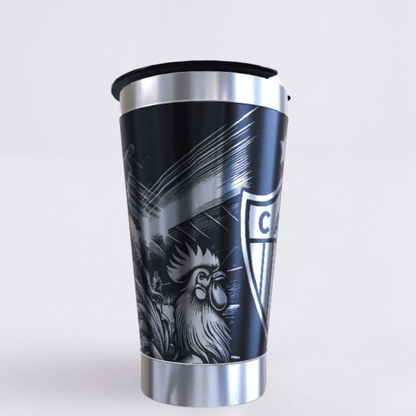 Atlético Mineiro – Copo Térmico Preto Personalizado 360° a Laser + Brinde