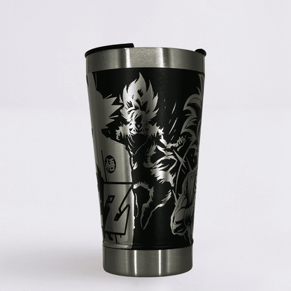 Dragon Ball Z – Copo Térmico Preto Personalizado 360° a Laser + Brinde