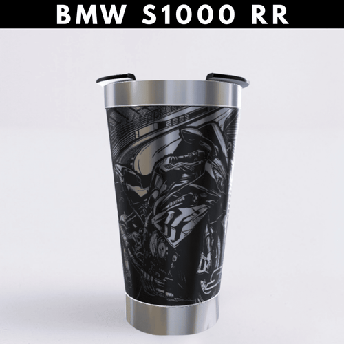 BMW S1000 RR – Copo Térmico Preto Personalizado 360° a Laser + Brinde