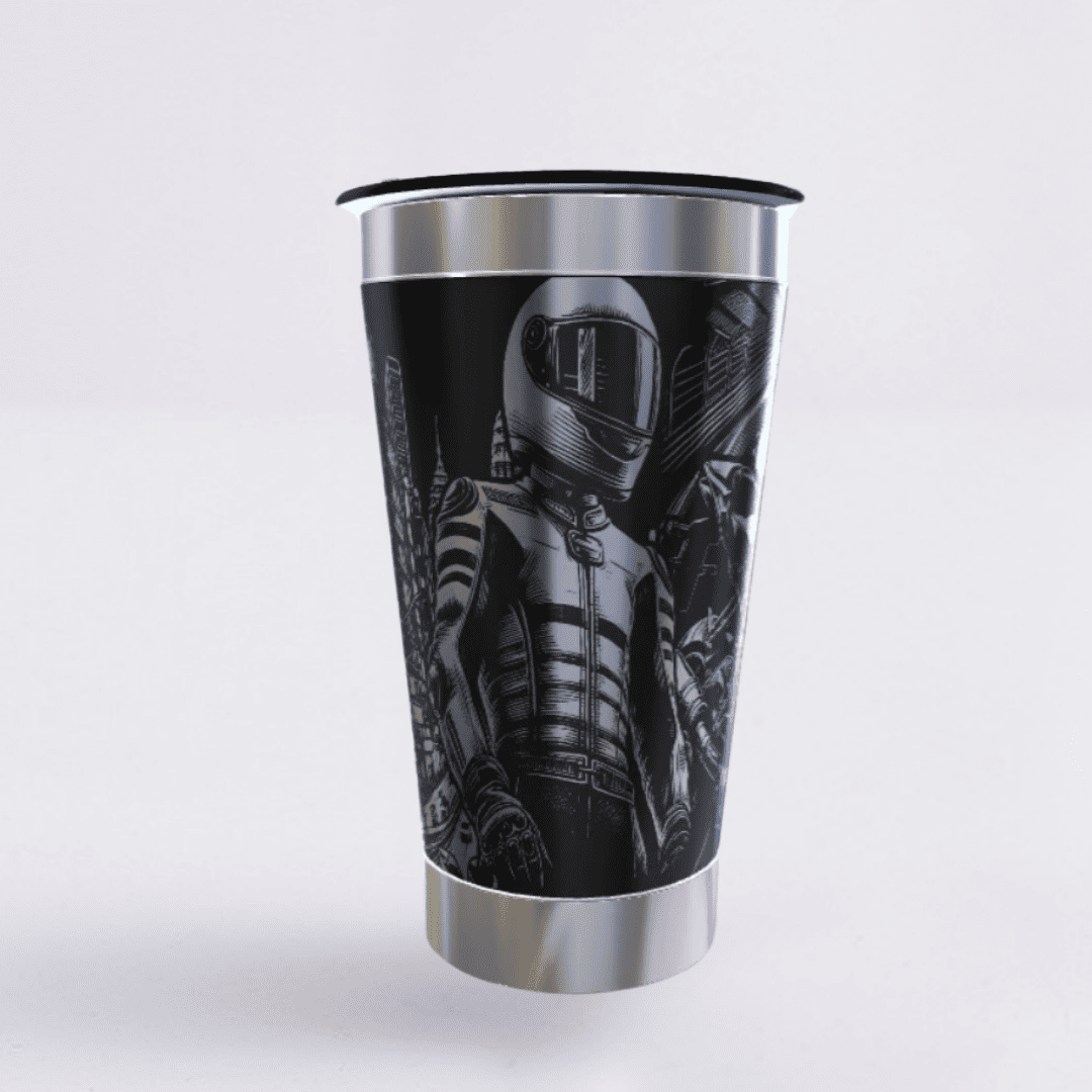 BMW S1000 RR – Copo Térmico Preto Personalizado 360° a Laser + Brinde