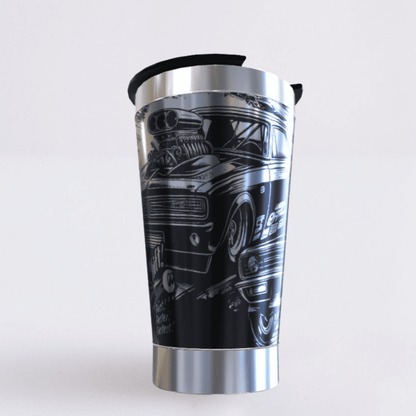 Arrancada – Copo Térmico Preto Personalizado 360° a Laser + Brinde