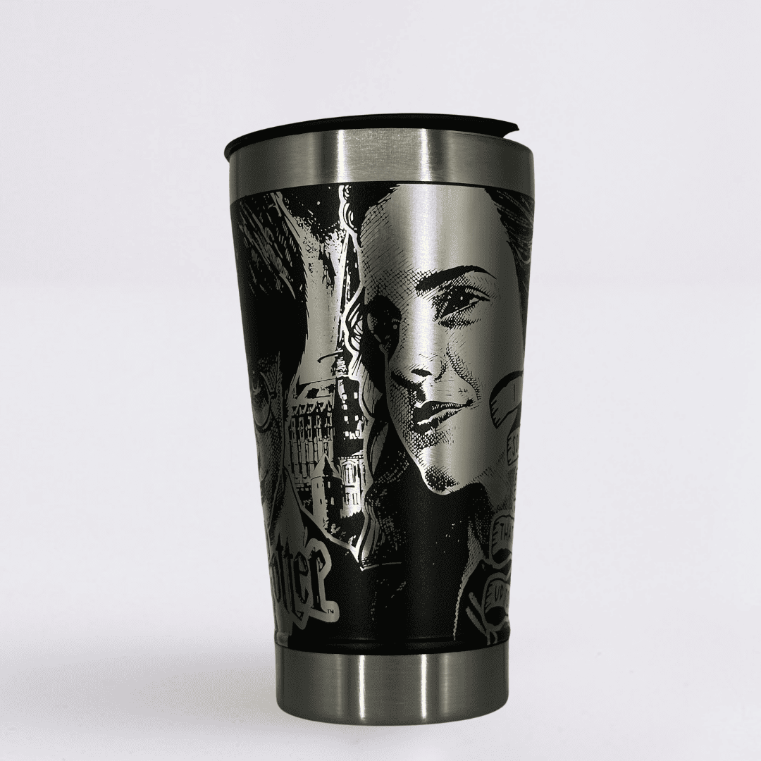 Harry Potter #01 – Copo Térmico Preto Personalizado 360° a Laser + Brinde