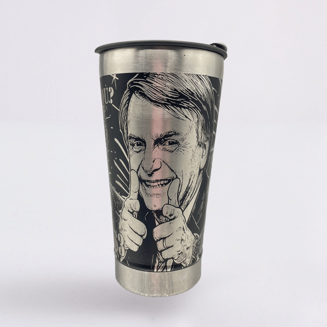 Mito & EUA #04 – Copo Térmico Preto Personalizado 360° a Laser + Brinde