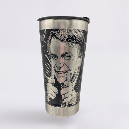 Mito & EUA #04 – Copo Térmico Preto Personalizado 360° a Laser + Brinde