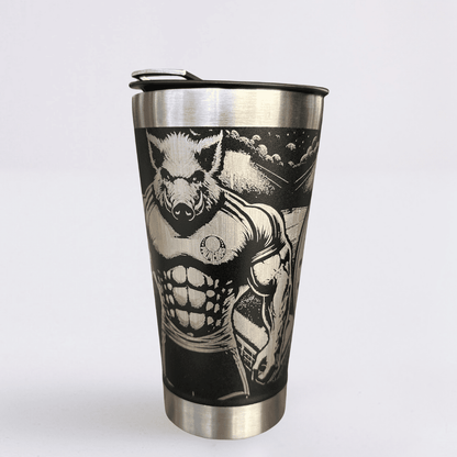 Palmeiras – Copo Térmico Preto Personalizado 360° a Laser + Brinde