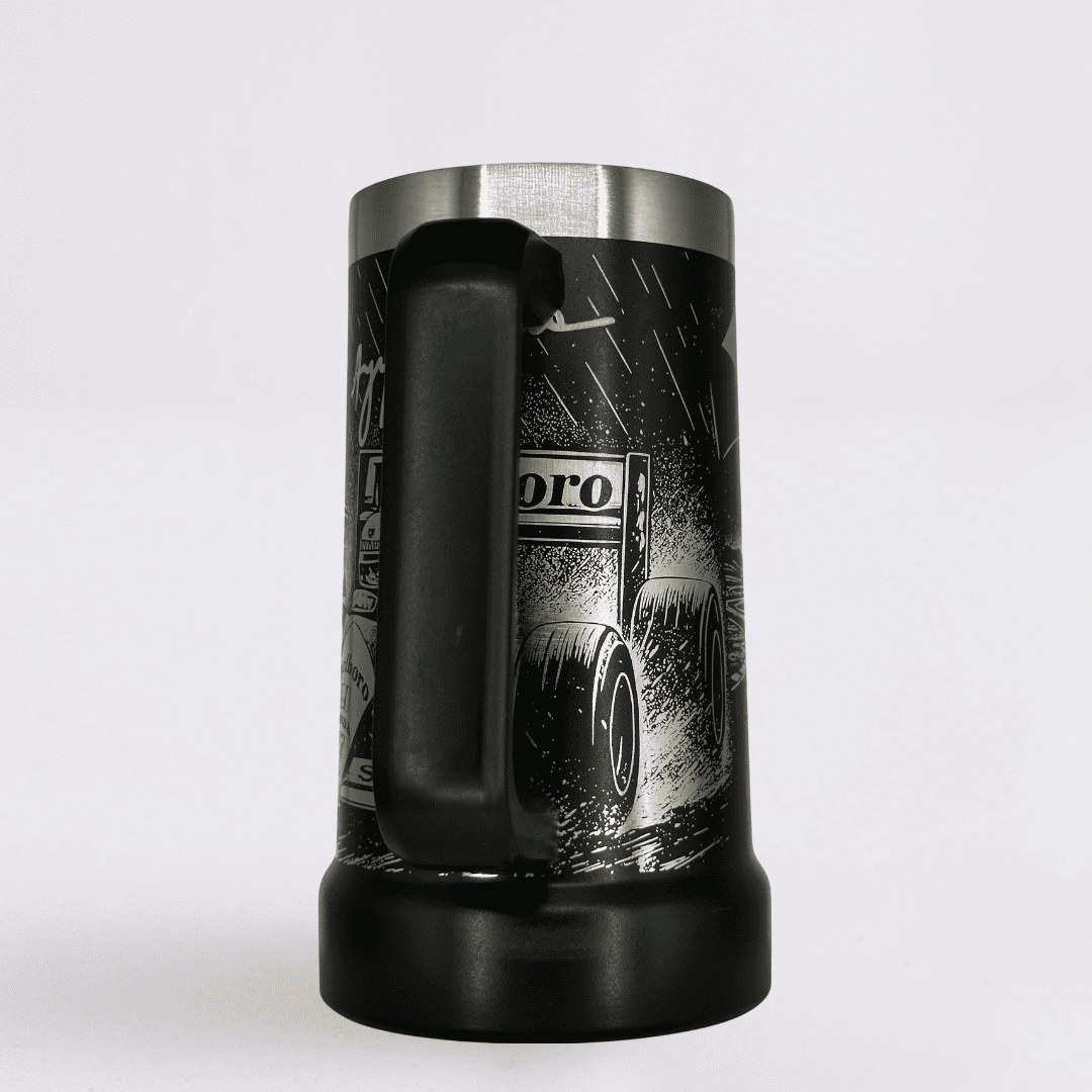 Ayrton Senna –  Caneca Térmica Preta 710ML - Gravação 360° a Laser + Brinde