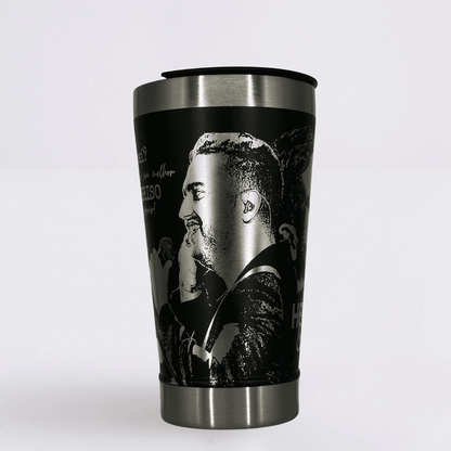 Henrique & Juliano  – Copo Térmico Preto Personalizado 360° a Laser + Brinde