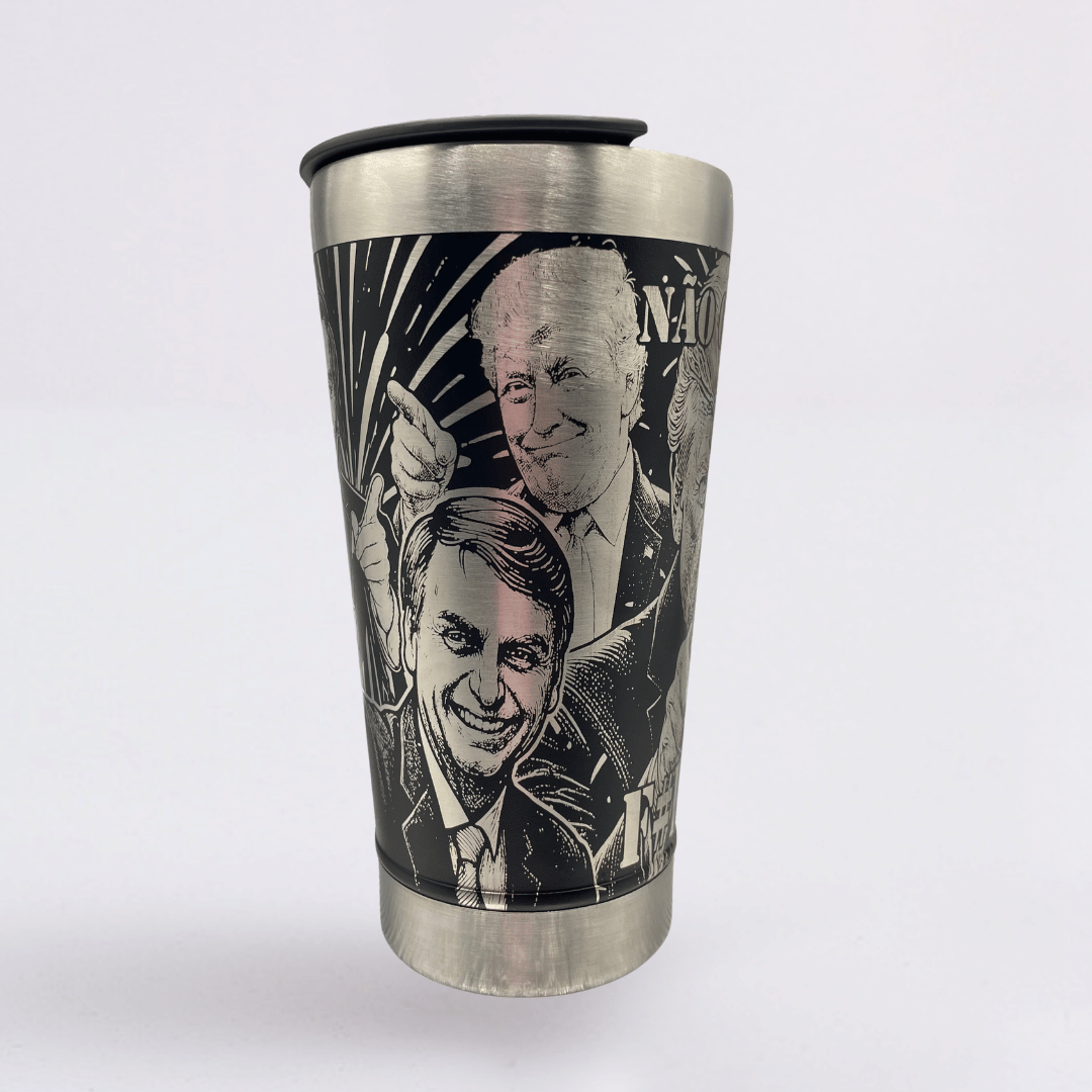 Mito & EUA #04 – Copo Térmico Preto Personalizado 360° a Laser + Brinde