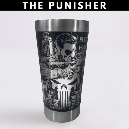 The Punisher #02 | Copo Térmico Preto Personalizado 360° a Laser + Brinde