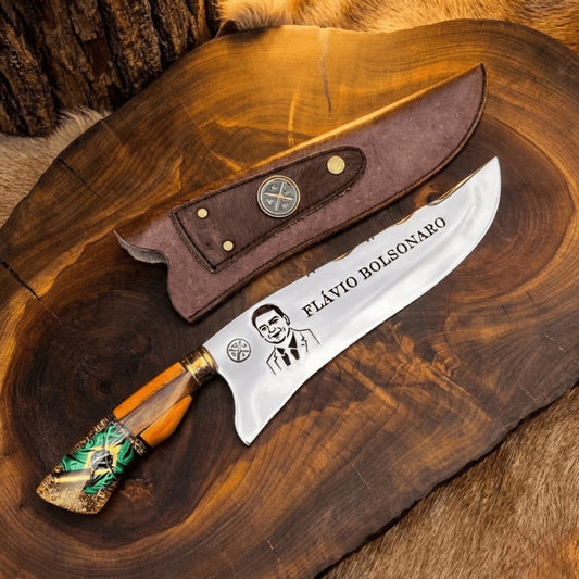 Faca Picanheira Flávio 4mm | Bainha + Seu Nome Grátis