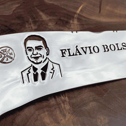 Faca Picanheira Flávio 4mm | Bainha + Seu Nome Grátis