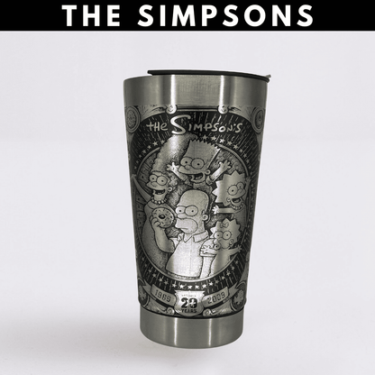 The Simpsons – Copo Térmico Preto Personalizado 360° a Laser + Brinde