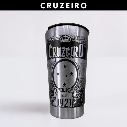 Cruzeiro – Copo Térmico Preto Personalizado 360° a Laser + Brinde