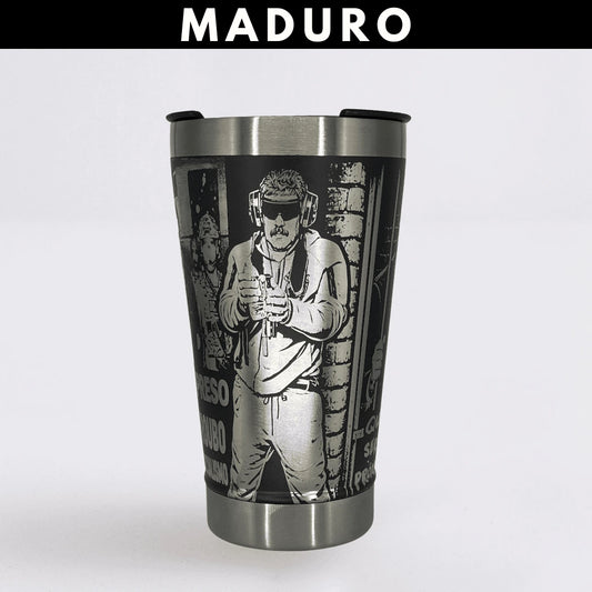Maduro – Copo Térmico Preto Personalizado 360° a Laser + Brinde