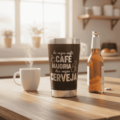 Meme #10 – Coleção Cervejeiros | Copo Térmico Preto + Brinde