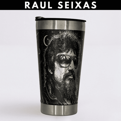 Raul Seixas – Copo Térmico Preto Personalizado 360° a Laser + Brinde