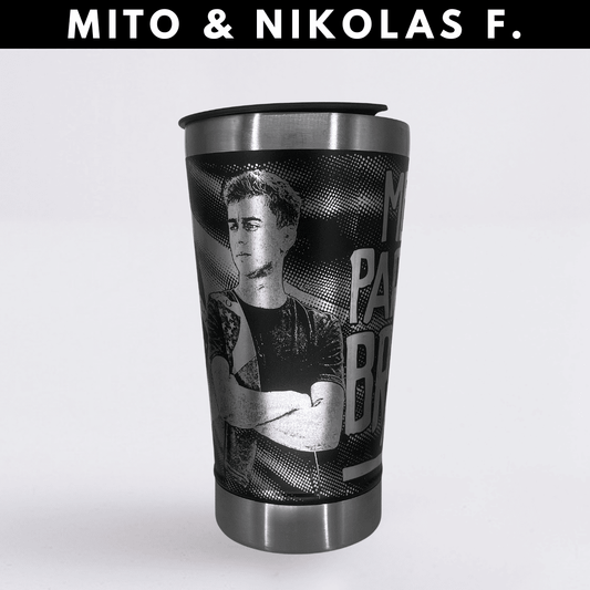 Mito & Nikolas Ferreira – Copo Térmico Preto Personalizado 360° a Laser + Brinde