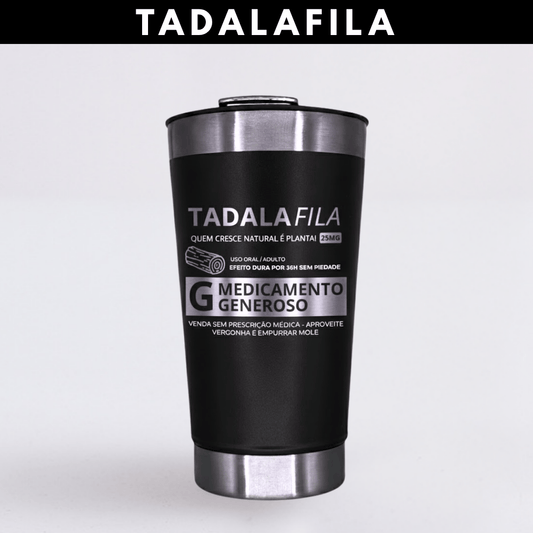 Tadalafila - Coleção Alcoontece | Copo Térmico Preto + Brinde
