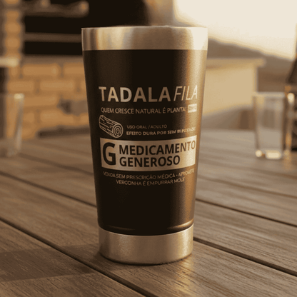 Tadalafila - Coleção Alcoontece | Copo Térmico Preto + Brinde