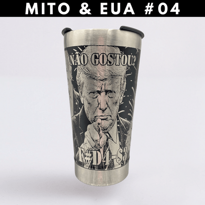 Mito & EUA #04 – Copo Térmico Preto Personalizado 360° a Laser + Brinde