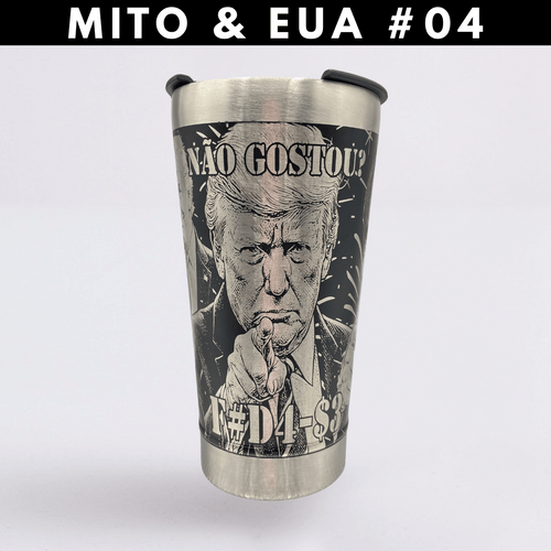 Mito & EUA #04 – Copo Térmico Preto Personalizado 360° a Laser + Brinde