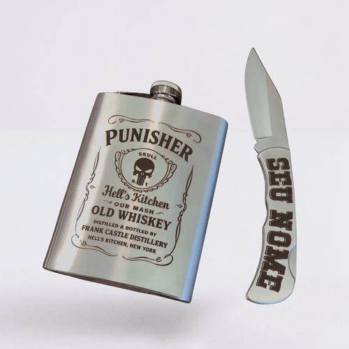 Kit Cantil 240ml + Canivete | Personalize com seu nome