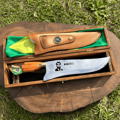 Faca Picanheira Mito 4mm | Bainha + Seu Nome Grátis